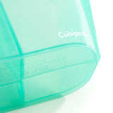 Cuisipro Pack-It Silicone Reusable Stand Up Storage Bag w/Divider, 1300ml/44 oz, Green
