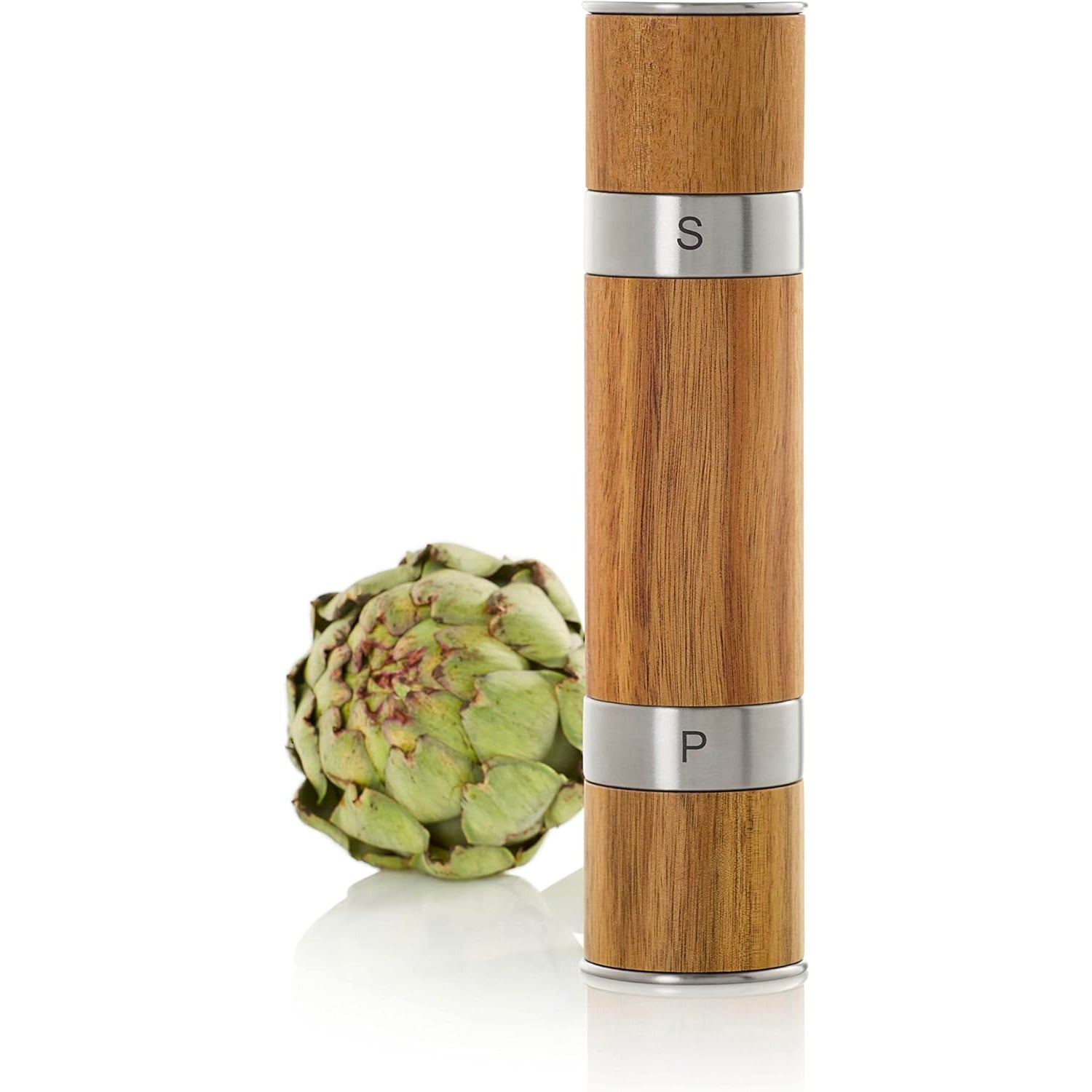 AdHoc Duomill Double Salt & Pepper Mill Acacia Wood