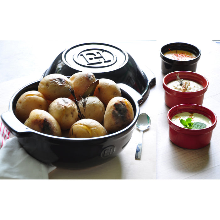 Emile Henry Bread & Potato Pot, Charcoal