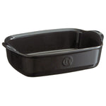 Emile Henry Individual Rectangle Baking Dish Ultime, 8.75" X 5.5", Charcoal