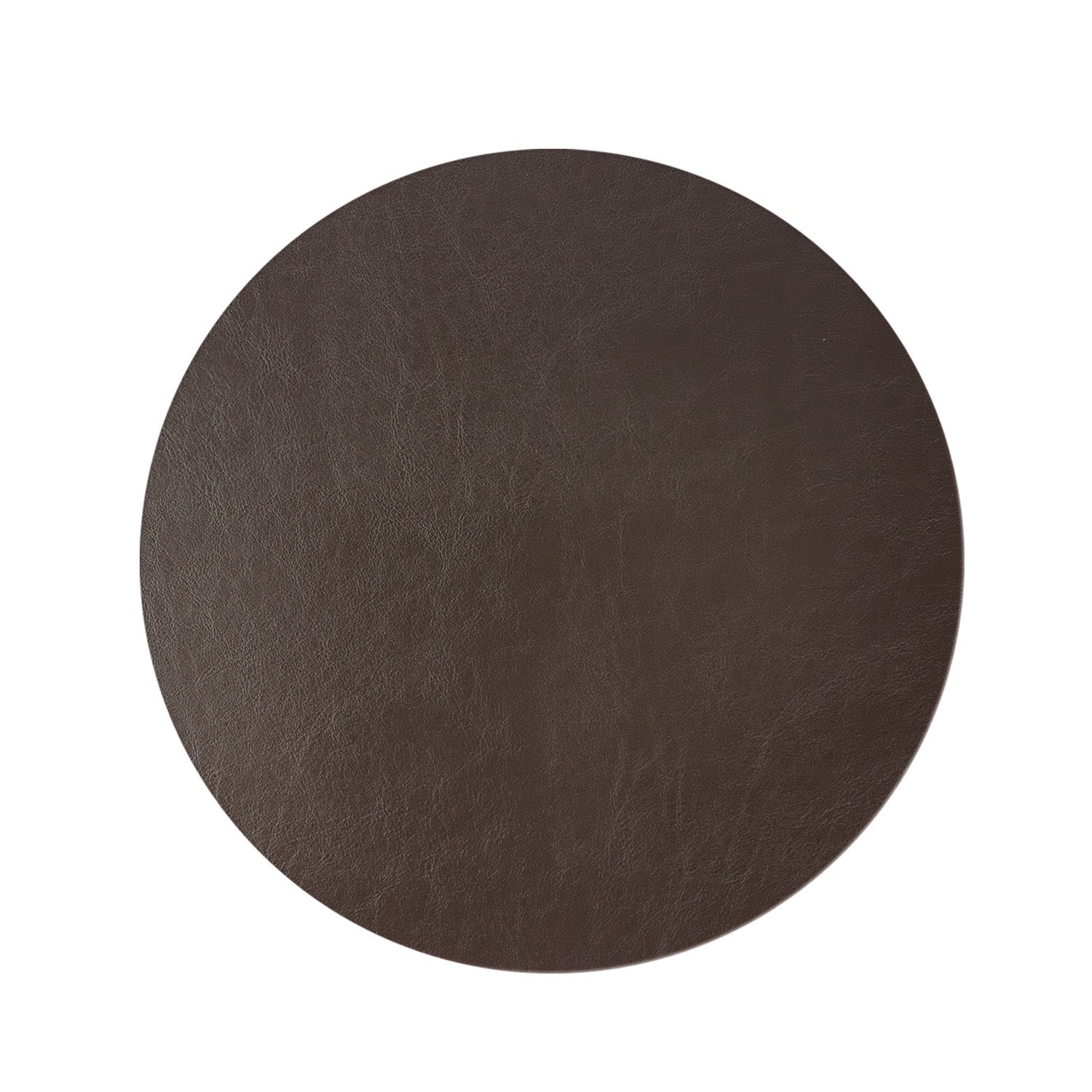 Davanti by Frieling Mattola Placemats Set of 6, Round 15 Inch Indoor Outdoor Table Placemats, Dark Brown