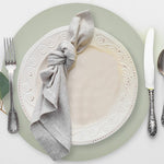 Davanti by Frieling Mattola Placemats Set of 6, Round 15 Inch Indoor Outdoor Table Placemats, Round