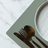 Davanti by Frieling Mattola Placemats Set of 6, Rectangular 16.5 x 12.5 Inch Indoor Outdoor Table Placemats – Mint