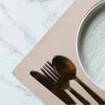 Davanti by Frieling Mattola Placemats Set of 6, Rectangular 16.5 x 12.5 Inch Indoor Outdoor Table Placemats – Silk Gray