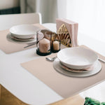 Davanti by Frieling Mattola Placemats Set of 6, Rectangular 16.5 x 12.5 Inch Indoor Outdoor Table Placemats – Silk Gray