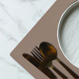 Davanti by Frieling Mattola Placemats Set of 6, Rectangular 16.5 x 12.5 Inch Indoor Outdoor Table Placemats – Taupe