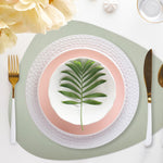 Davanti by Frieling Mattola Placemats Set of 6, Stone, 18.5 x 15.3 Inch Indoor Outdoor Table Placemats – Mint