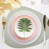 Davanti by Frieling Mattola Placemats Set of 6, Stone, 18.5 x 15.3 Inch Indoor Outdoor Table Placemats – Mint