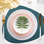 Davanti by Frieling Mattola Placemats Set of 6, Stone, 18.5 x 15.3 Inch Indoor Outdoor Table Placemats – Pine Green