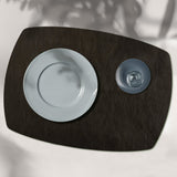 Davanti by Frieling Mattola Placemats Set of 6, Rectangle Plus, 14 x 18 Inch Indoor Outdoor Table Placemats, Black