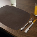 Davanti by Frieling Mattola Placemats Set of 6, Rectangle Plus, 14 x 18 Inch Indoor Outdoor Table Placemats, Dark Brown
