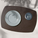 Davanti by Frieling Mattola Placemats Set of 6, Rectangle Plus, 14 x 18 Inch Indoor Outdoor Table Placemats, Dark Brown