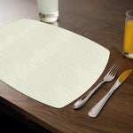 Davanti by Frieling Mattola Placemats Set of 6, Rectangle Plus, 14 x 18 Inch Indoor Outdoor Table Placemats, Ecru