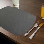 Davanti by Frieling Mattola Placemats Set of 6, Rectangle Plus, 14 x 18 Inch Indoor Outdoor Table Placemats, Castlerock Gray