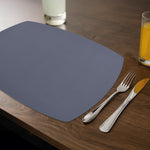 Davanti by Frieling Mattola Placemats Set of 6, Rectangle Plus, 14 x 18 Inch Indoor Outdoor Table Placemats, Stone Marine