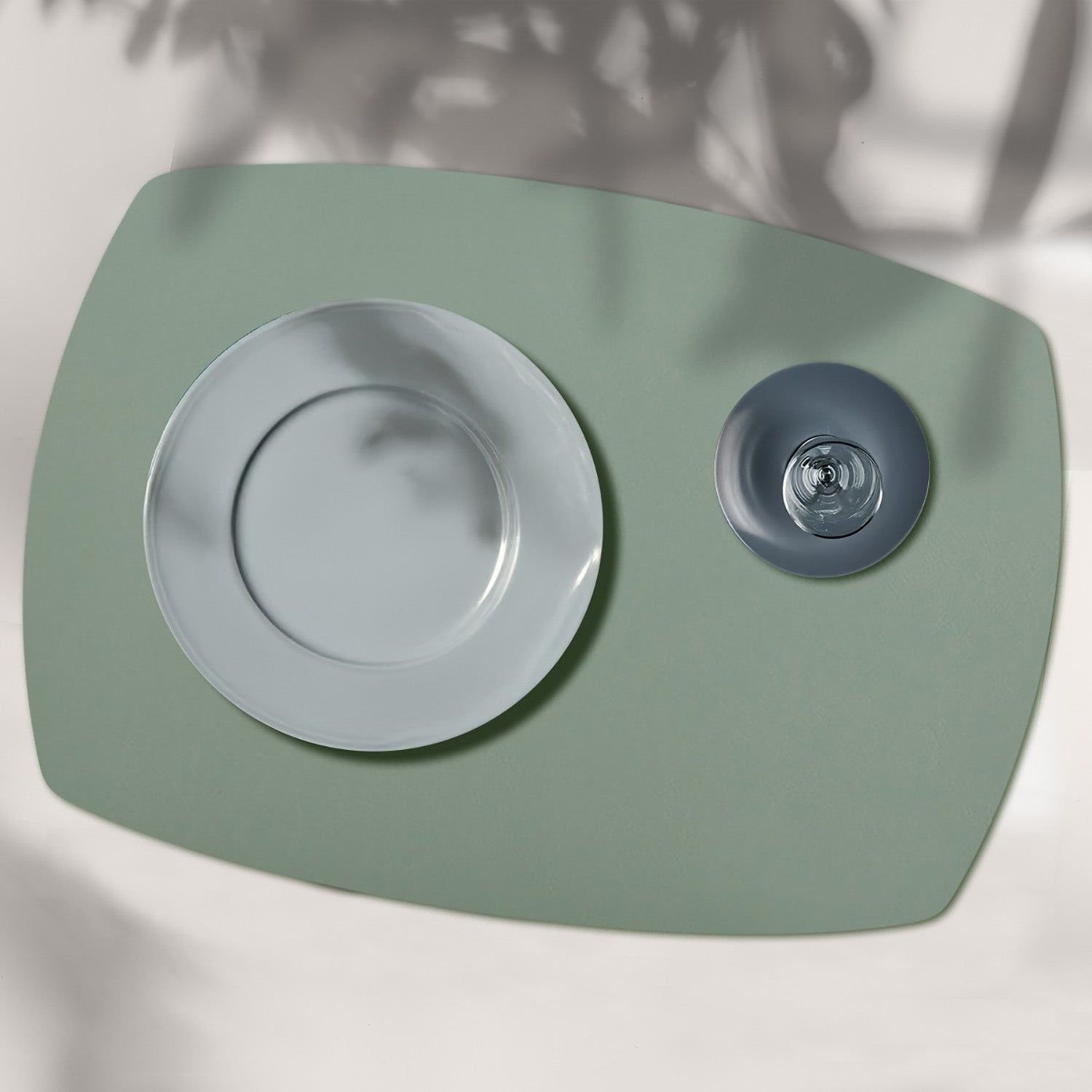 Davanti by Frieling Mattola Placemats Set of 6, Rectangle Plus, 14 x 18 Inch Indoor Outdoor Table Placemats, Mint