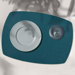 Davanti by Frieling Mattola Placemats Set of 6, Rectangle Plus, 14 x 18 Inch Indoor Outdoor Table Placemats, Pine Green