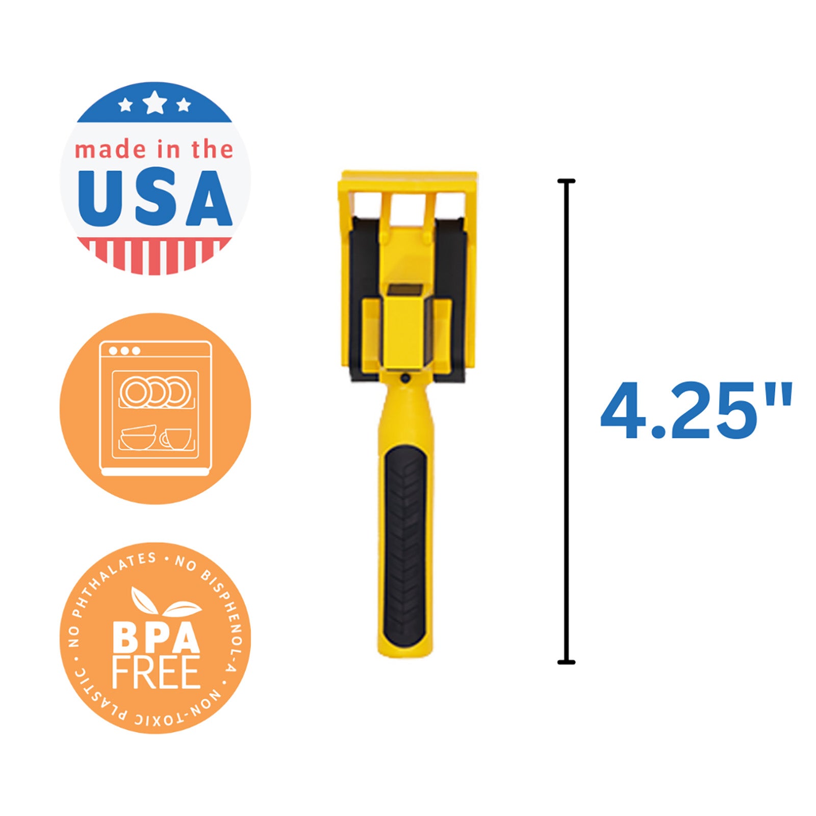 Constructive Eating Set of 3 Construction Eating Utensils for Kids and Toddlers, Yellow