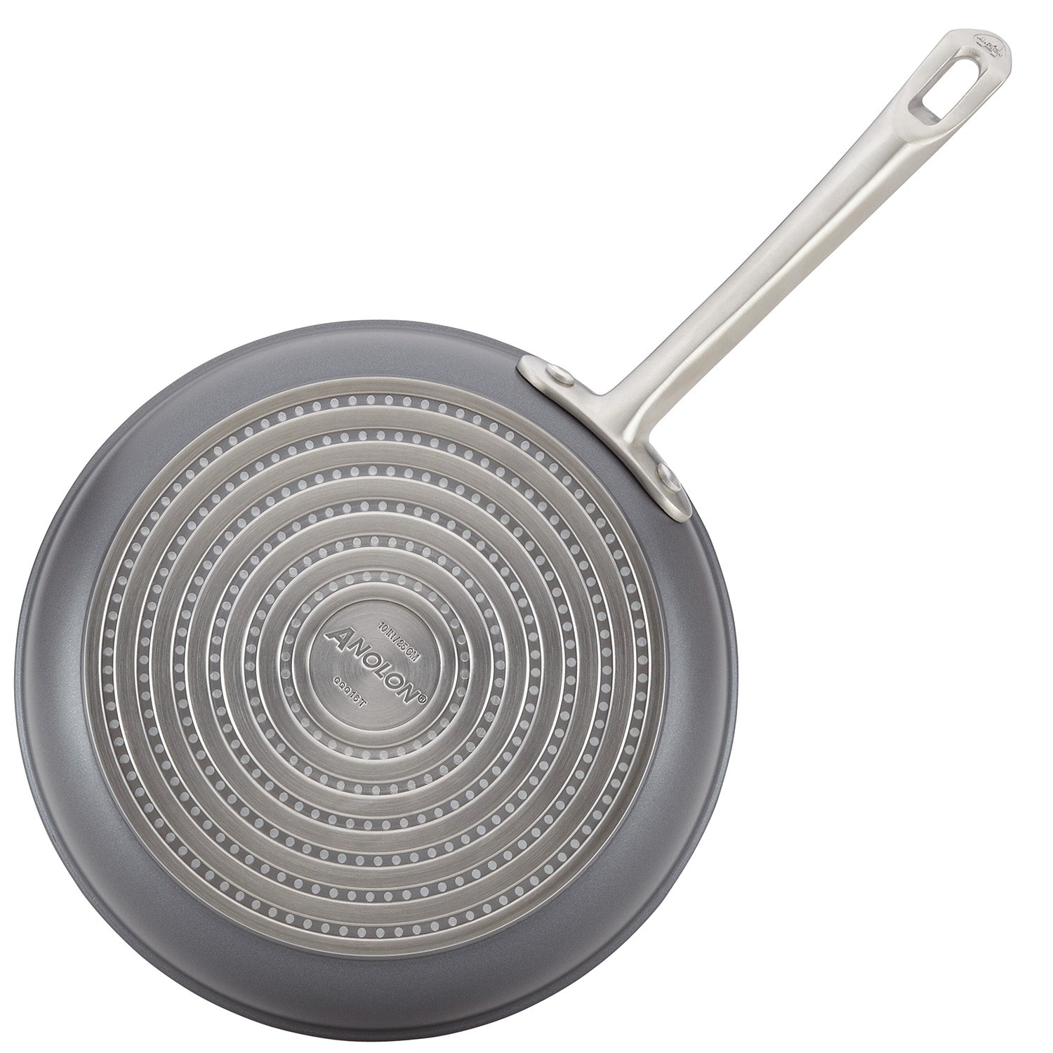 Anolon Accolade Hard Anodized Nonstick 10" and 12" Frying Pan Set, 2-Piece, Gray