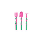 Constructive Eating Set of 3 Garden Fairy Eating Utensils for Kids and Toddlers