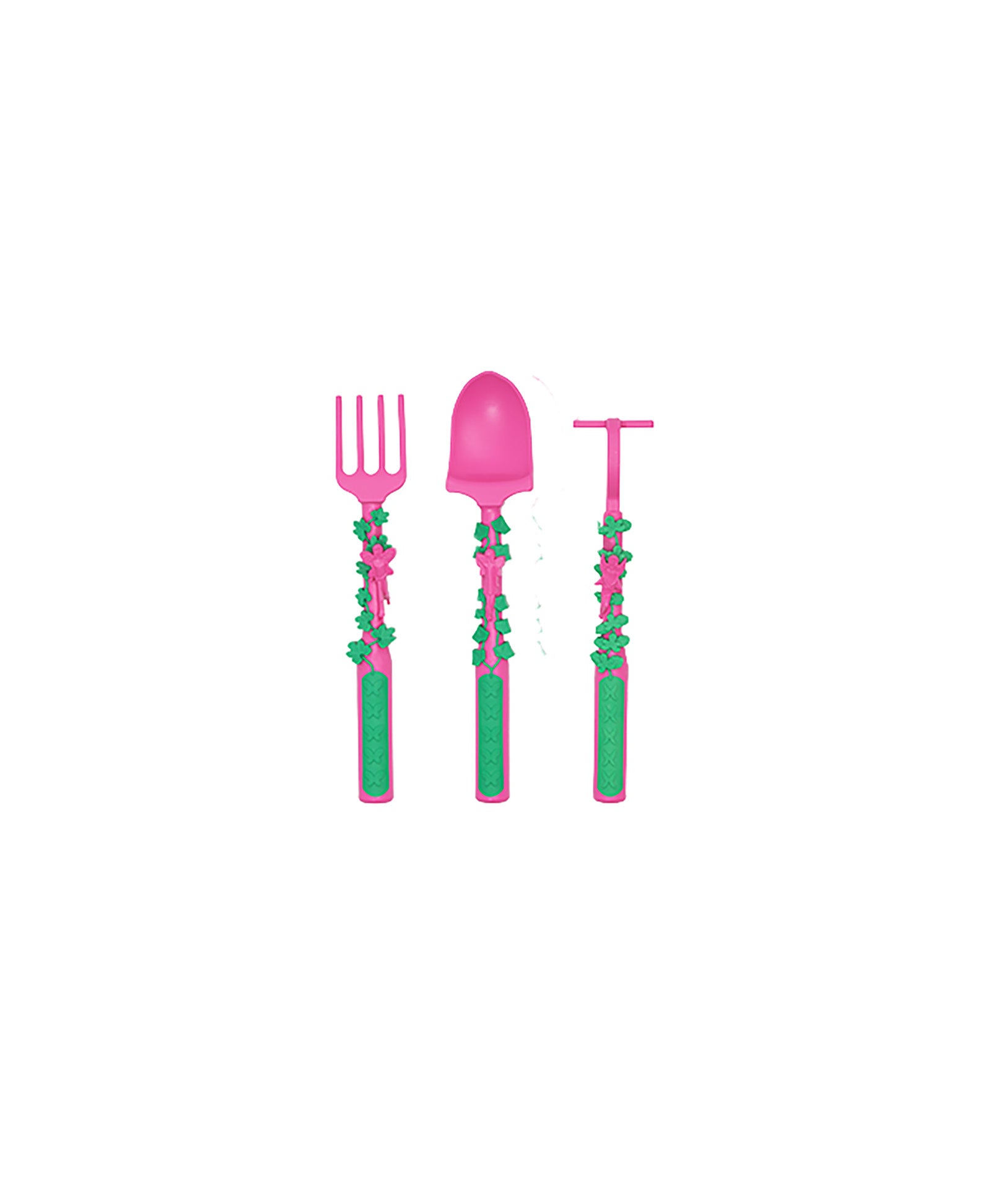 Constructive Eating Set of 3 Garden Fairy Eating Utensils for Kids and Toddlers