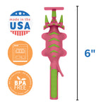 Constructive Eating Set of 3 Dino Eating Utensils for Kids and Toddlers, Pink