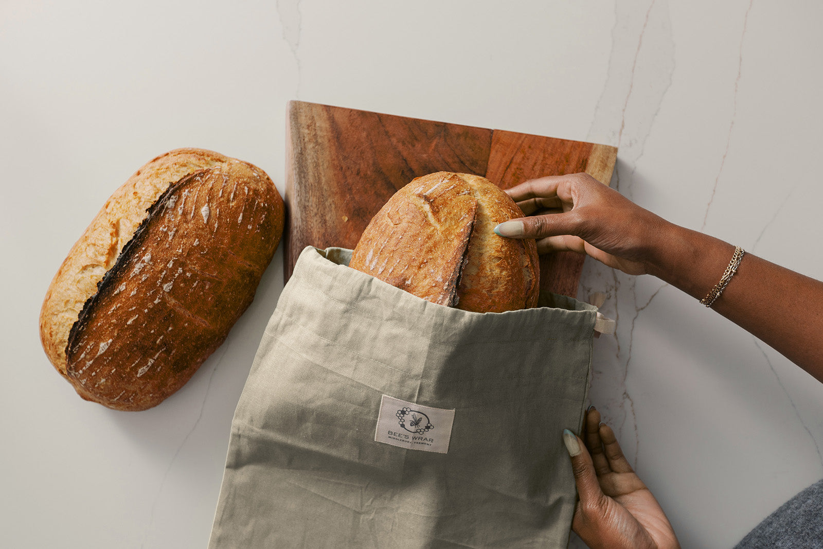 Bee's Wrap Reusable Artisan Bread Bag, Bakery Lane