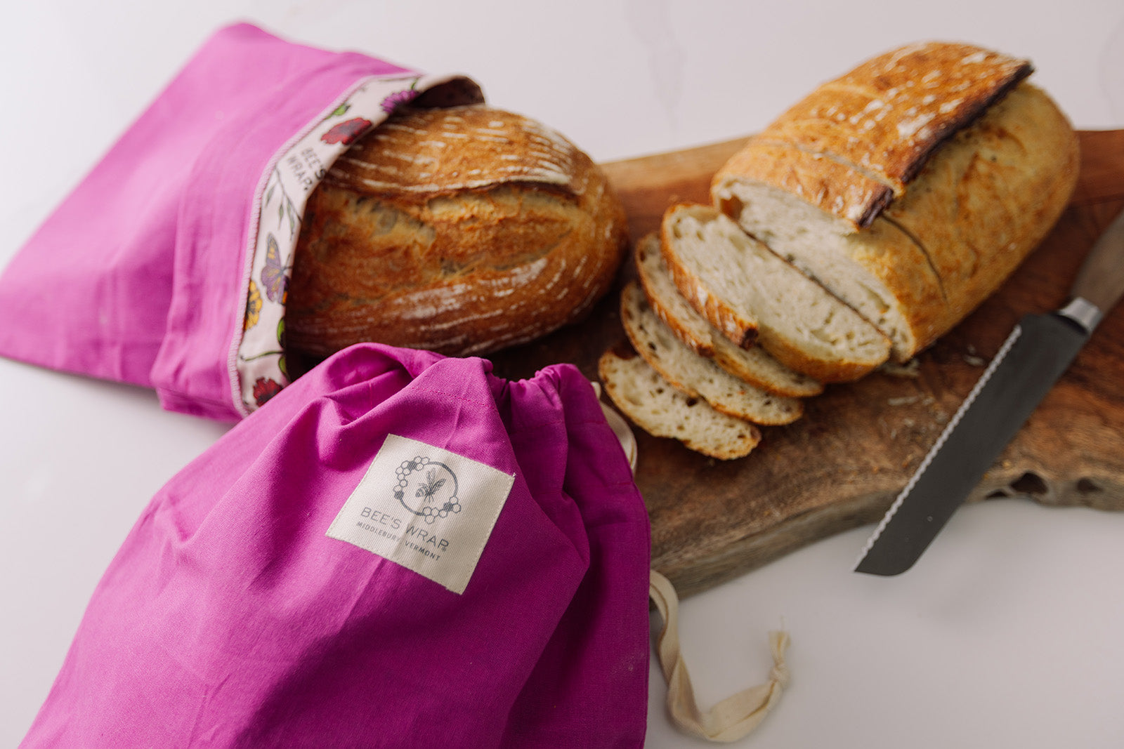 Bee's Wrap Reusable Artisan Bread Bag, Meadow Magic