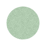 Davanti by Frieling Casa Round Vinyl Placemat, 15" Diameter, Sage Green Petal Print – Easy-Clean Table Mat for Dining & Kitchen