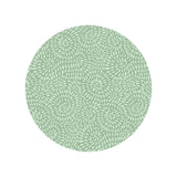 Davanti by Frieling Casa Round Vinyl Placemat, 15" Diameter, Sage Green Petal Print – Easy-Clean Table Mat for Dining & Kitchen