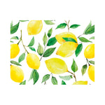 Davanti by Frieling Casa Rectangular Vinyl Placemat, 17" x 13", Watercolor Lemon Print – Easy-Clean Table Mat for Dining & Kitchen