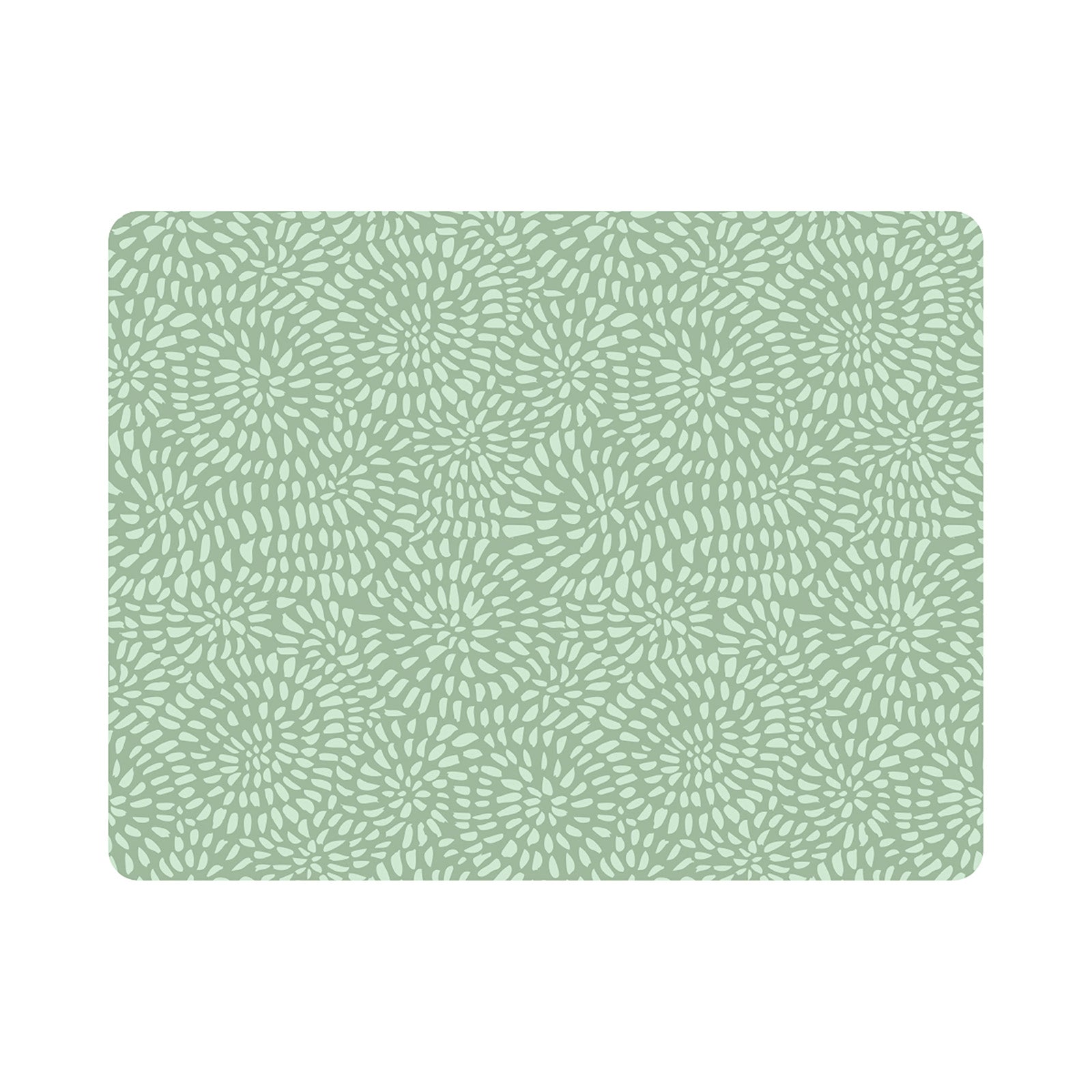 Davanti by Frieling Casa Rectangular Vinyl Placemat, 17" x 13", Sage Green Petal Print – Easy-Clean Table Mat for Dining & Kitchen