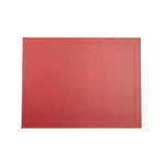 Davanti by Frieling Classic Luxe Placemats Set of 6, Rectangular 16.5 x 12.5 Inch Indoor Outdoor Table Placemats, Ruby Red