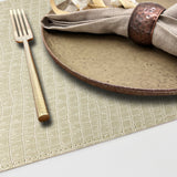 Davanti by Frieling Crocodile Placemats Set of 6, Rectangular 16.5 x 12.5 Inch Indoor Outdoor Table Placemats – Beige