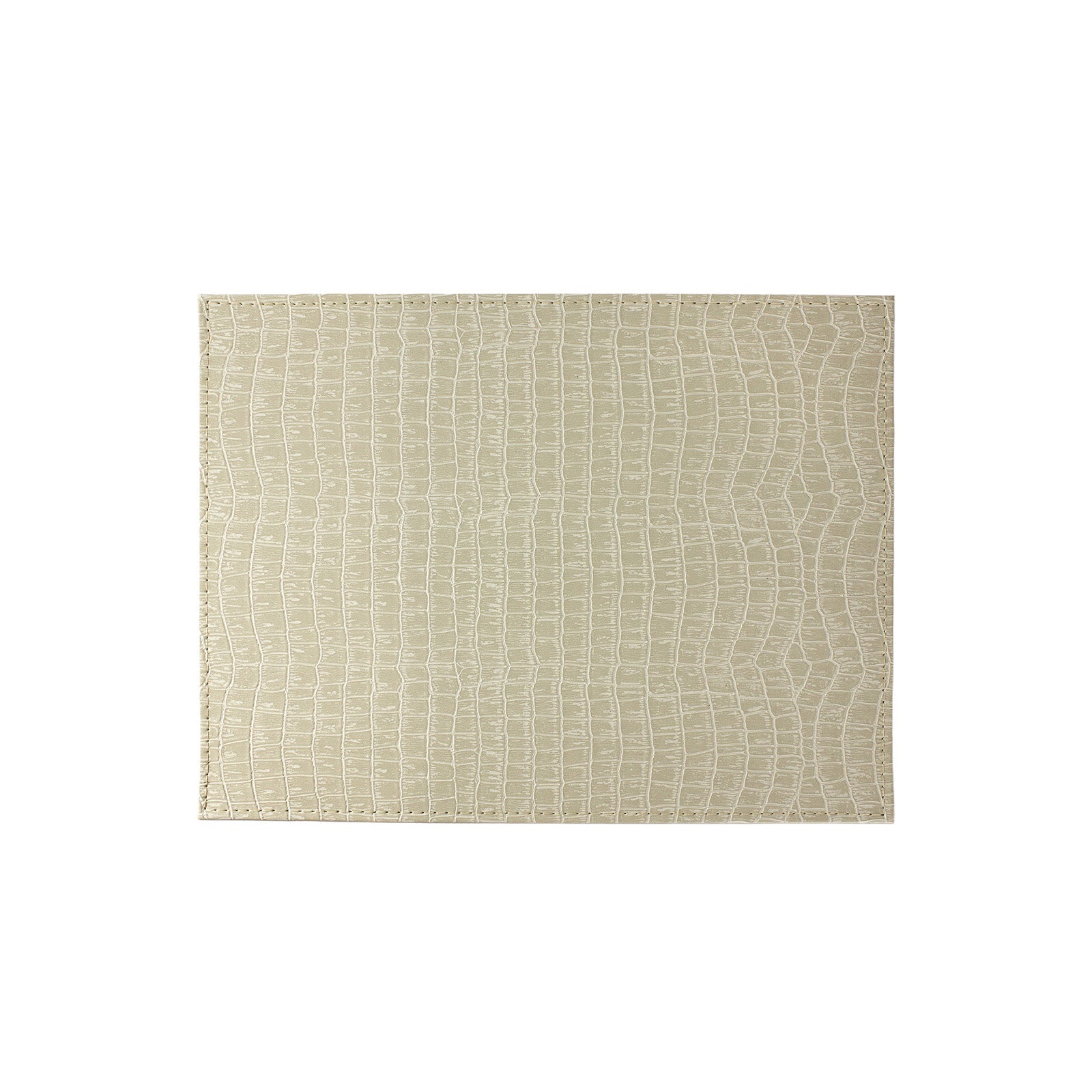 Davanti by Frieling Crocodile Placemats Set of 6, Rectangular 16.5 x 12.5 Inch Indoor Outdoor Table Placemats – Beige