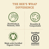 Bee's Wrap Cut-to-Size Beeswax Wrap Roll, Bees & Bears
