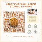 Bee's Wrap Cut-to-Size Beeswax Wrap Roll, Bakery Lane