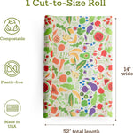 Bee's Wrap Cut-to-Size Beeswax Wrap Roll, Garden Party