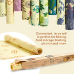 Bee's Wrap Cut-to-Size Beeswax Wrap Roll, Garden Party
