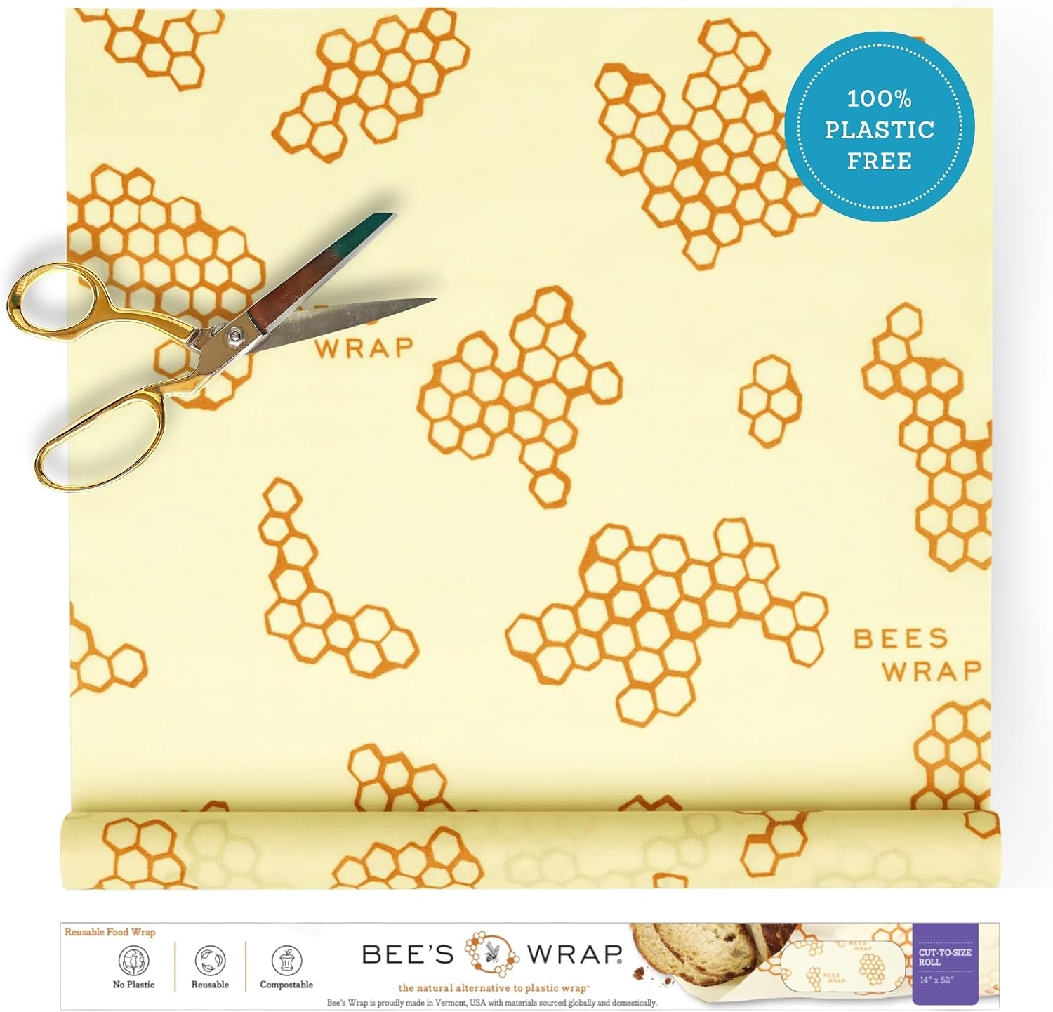 Bee's Wrap Cut-to-Size Beeswax Wrap Roll