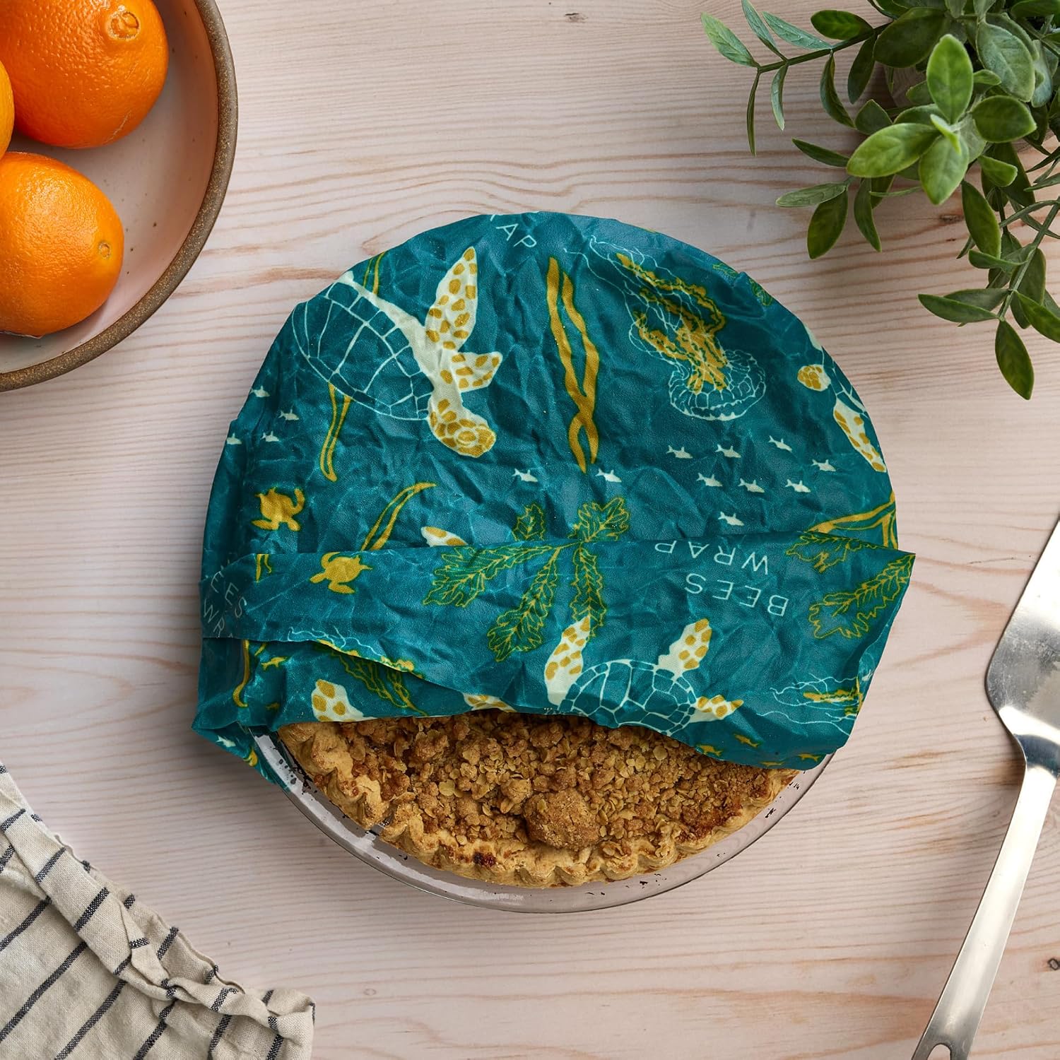 Bee's Wrap Cut-to-Size Beeswax Wrap Roll, Oceans