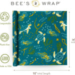 Bee's Wrap Cut-to-Size Beeswax Wrap Roll, Oceans