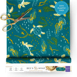 Bee's Wrap Cut-to-Size Beeswax Wrap Roll, Oceans