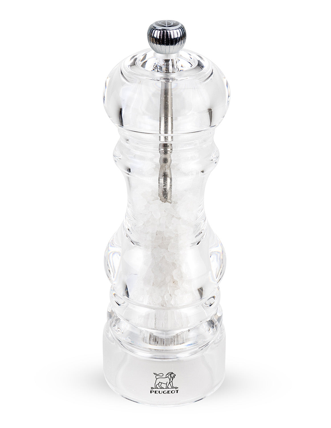 Peugeot Nancy Zirlon Salt Mill Acrylic, 7-Inch, Clear