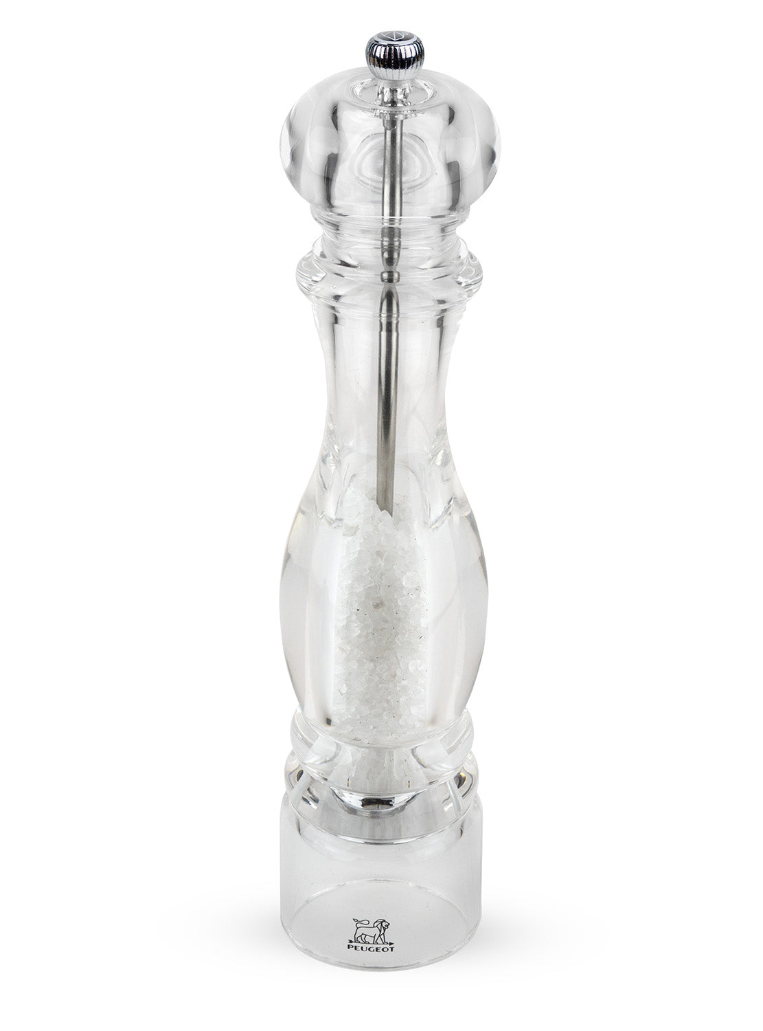 Peugeot Nancy Salt Mill Acrylic, 12-Inch, Clear