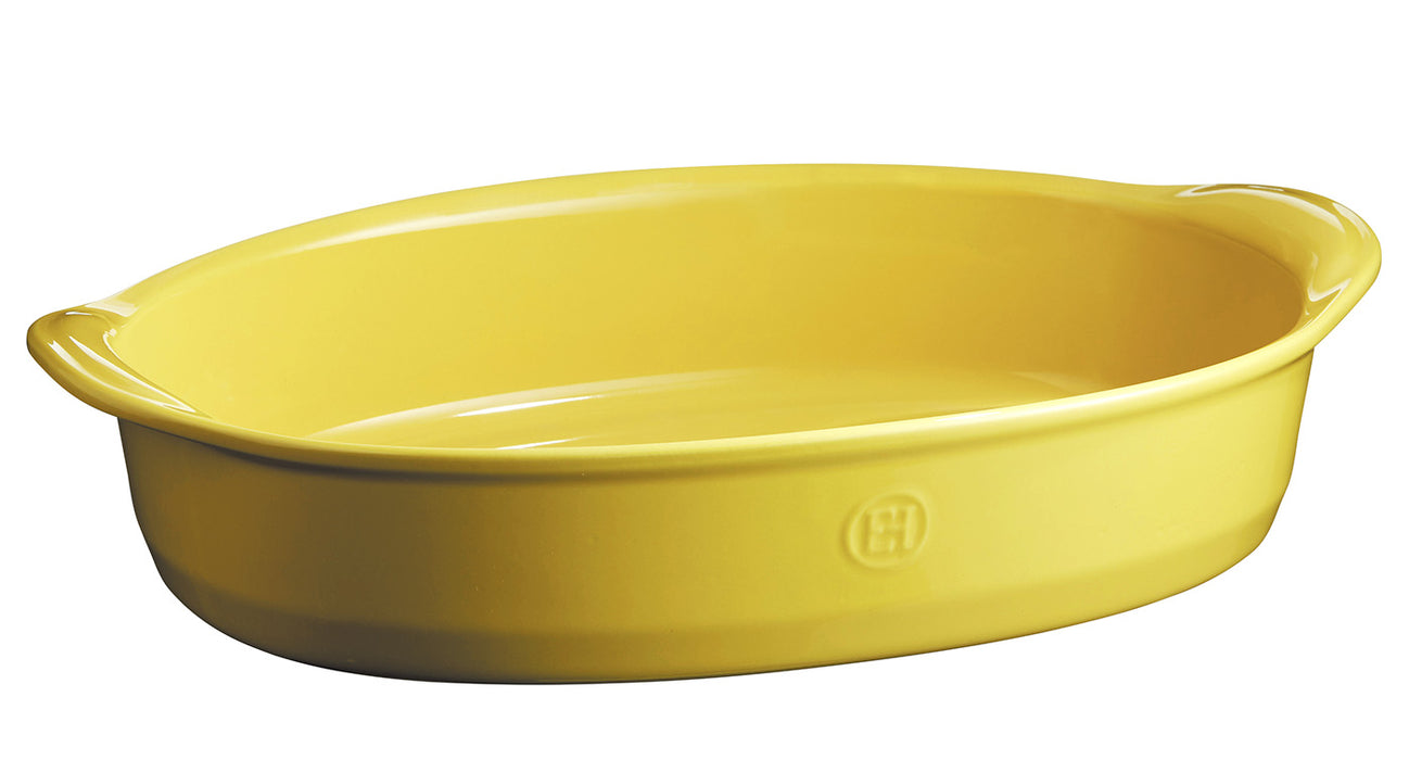 Emile Henry Ultime Large Oval Baking Dish, Provence Yellow