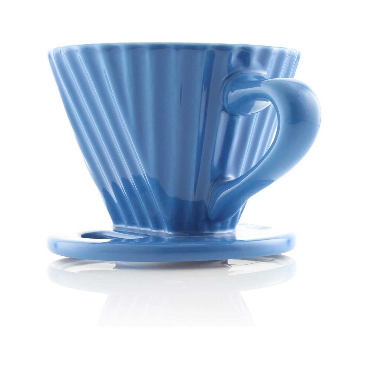 Chantal 8 ounce Lotus Ceramic Pour Over Coffee Filter, Blue Cove