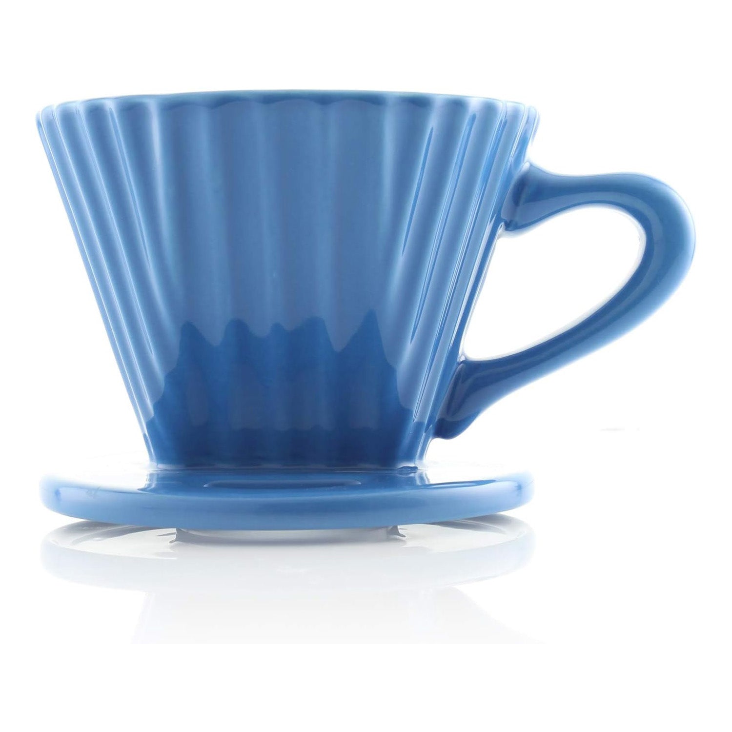 Chantal 8 ounce Lotus Ceramic Pour Over Coffee Filter, Blue Cove