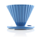 Chantal 8 ounce Lotus Ceramic Pour Over Coffee Filter, Blue Cove
