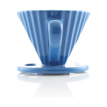 Chantal 8 ounce Lotus Ceramic Pour Over Coffee Filter, Blue Cove